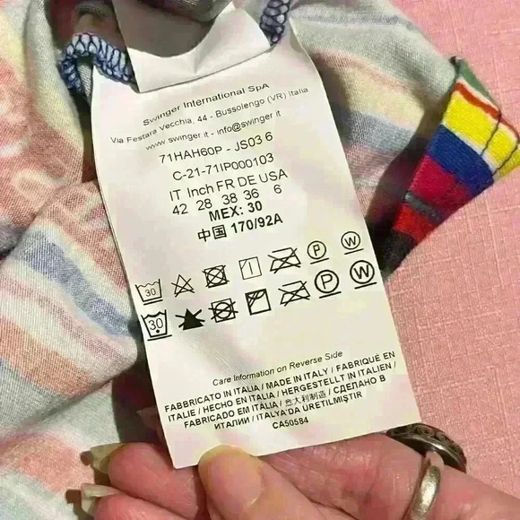 Versace Jeans Couture Pride Project Rainbow T Shirt Womens Size 6 - Picture 10 of 14